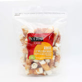 Ol' Roy Rawhide roll with chicken wrap close-up, highlighting long-lasting chew enjoyment