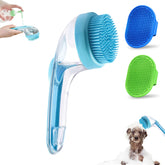 Omaky 3Pcs Pet Bath Brush Set helps all-in-one grooming during bath time