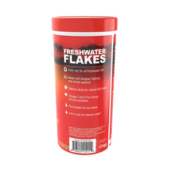 Omega One freshwater flakes color enhancement shot demonstrates vivid fish coloration