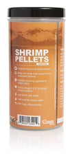 Omega One sinking shrimp pellets feeding scene highlights cleaner tank with insoluble formula.