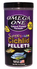 Omega One Super Color sinking cichlid pellets for 2mm size deliver vibrant colors and balanced nutrition.