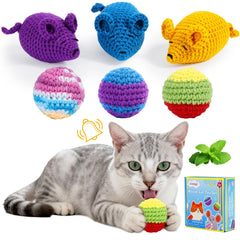 Omldggr cat toys balls assembly showing durable jingling play for indoor cats