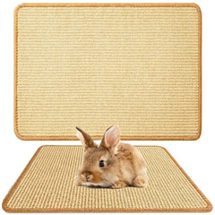Oncpcare Rabbit Scratch Mat close-up of natural sisal fibers for safe scratching