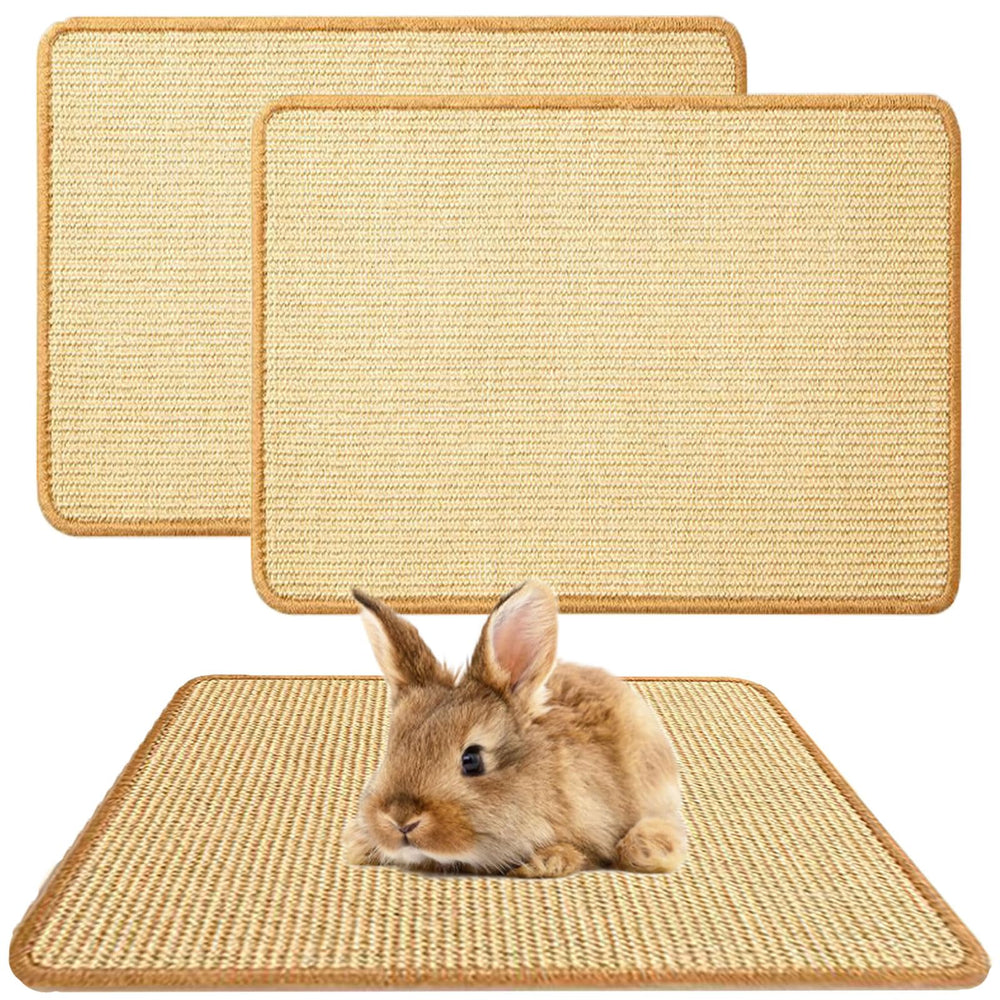 Oncpcare rabbit scratch mat natural sisal texture for safe scratching and chewing