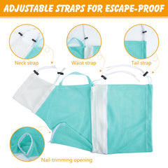 ondware cat bathing bag front-entry—easy paw access during nail trims.