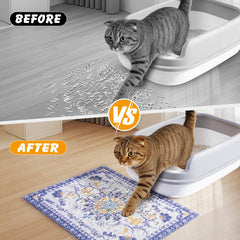 ondware cat litter mat high-density mesh closeup demonstrates efficient litter capture reducing floor mess