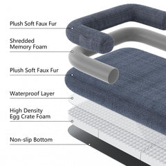 ondware Foldable Human Dog Sofa Bed features waterproof lining protecting foam and keeping bedding dry