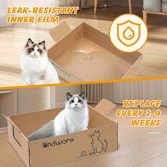 ondware leak-resistant inner film keeps litter dry and floors protected.