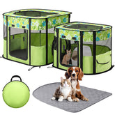 Ondware portable cat playpen with detachable dual compartments for flexible play and litter areas.