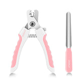 OneCut pink dog nail clippers with guard for safe, precise trimming.