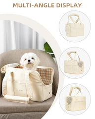 ONECUTE dog purse carrier inside pocket-organization demonstrates easy travel storage