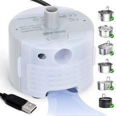 ONECUTE SMA-800 pump front view shows compact, quiet operation for cat fountains.