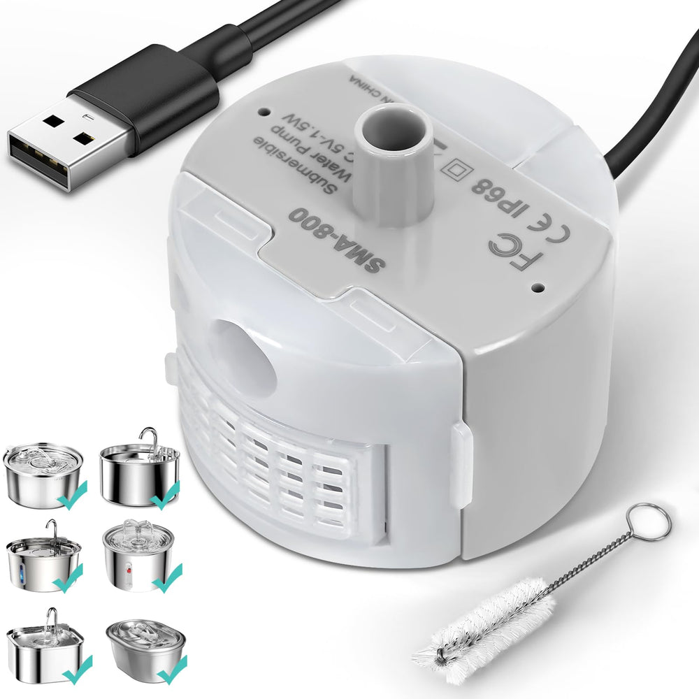 ONECUTE ultra-quiet pump side view for silent pet fountains