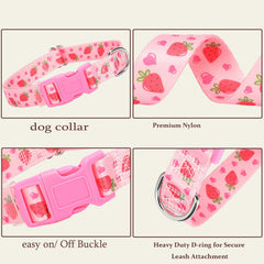 ONEFOJOJO dog collar quick-release buckle makes easy on/off during outings.
