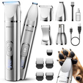 oneisall 4-in-1 dog grooming kit with LCD display shows battery level for planning sessions