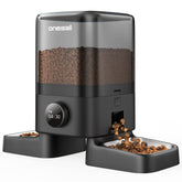 oneisall automatic cat feeder with two bowls promoting equal dining space for two cats