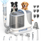 oneisall BM3 dog grooming vacuum front view demonstrates strong suction for quick cleanups.