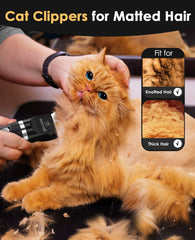 Oneisall cat clippers low noise 50db keeps cats calm during trimming
