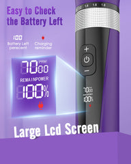 oneisall cat grooming kit LCD display shows battery life clearly