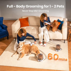 oneisall cordless dog grooming vacuum kit 3L dust cup enables easy hair collection