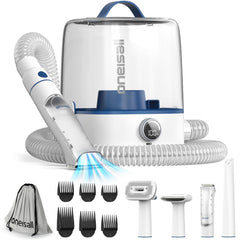 oneisall cordless dog grooming vacuum kit main view highlights all-in-one grooming and cleanup efficiency