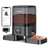 oneisall cordless-wifi-automatic-cat-feeder front view shows cord-free setup for flexible placement and feeding
