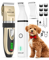 Oneisall dog clippers kit full set for home grooming with versatile attachments