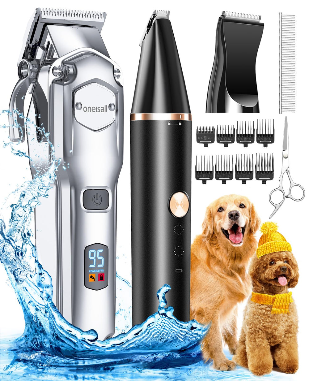 Oneisall dog grooming kit heavy-coat clips enable quick trimming for thick fur