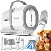 oneisall dog grooming vacuum with clipper in action for mess-free grooming