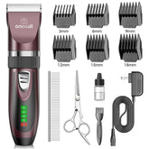 Oneisall Low Noise Dog Clippers with cordless design for stress-free grooming.