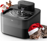 oneisall wireless cat water fountain front view highlights silent hydration for pets.
