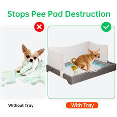 Oneluck includes two metal grilles for clean paws after potty