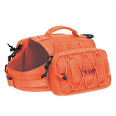 OneTigris Mammoth dog backpack durability shown on rugged nylon for long hikes.