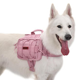 ONETIGRIS Mammoth nylon dog backpack with side pockets for hiking and easy gear access.