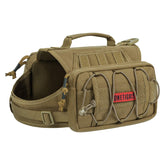 ONETIGRIS dog backpack brown with side pockets for water and treats during hikes.