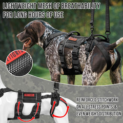 OneTigris lifting strap and buckles enable adjustable assistance for different dogs
