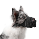 OneTigris dog muzzle shows soft mesh for comfortable all day wear during walks