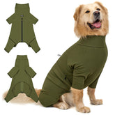OneTigris Dog Pajamas front view highlights breathable warmth for dogs.