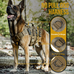 OneTigris No Pull harness D-rings close-up for versatile leash options.
