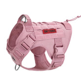 OneTigris pink dog harness front view for comfortable daily walks