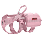 OneTigris service dog vest pink M front view for easy daily handling.