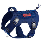OneTigris tactical dog harness blue front view for secure daily walks
