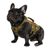 OneTigris tactical dog harness XS front view with no-pull design for training.