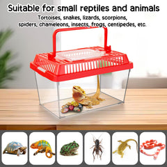 ONLYFU plastic reptile breeding box top feeding door for convenient feeding