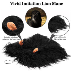 Onmygogo lion-mane-wig-features-closeup - soft plush texture for comfortable, durable wear.
