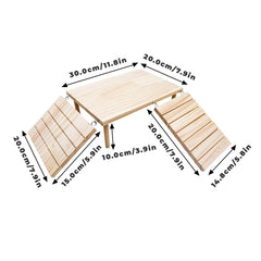 Oooct Bearded Dragon Basking Platform climbing ramps encourage active climbing.