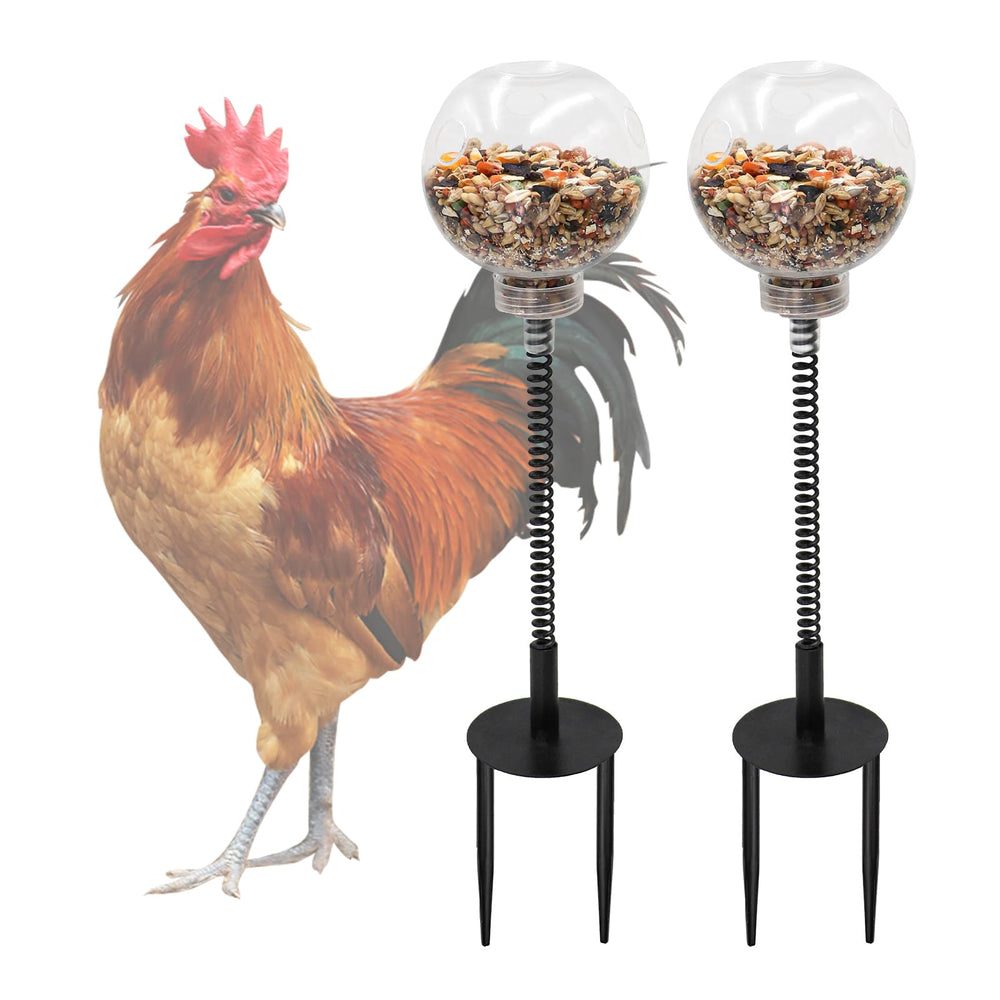 Oooct chicken-peck-toy top-ball delivers slow-release treats for daily enrichment.