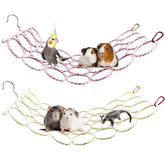 Oooct hanging rope-net bird swing toy for vertical climbing and play