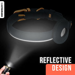 OOPSDOGGY collar with reflective threading for nighttime visibility.