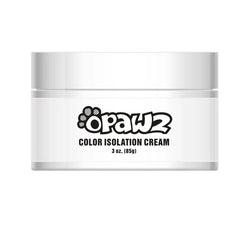 OPAWZ Color Isolation Cream jar shields non-dyed fur during pet coloring.